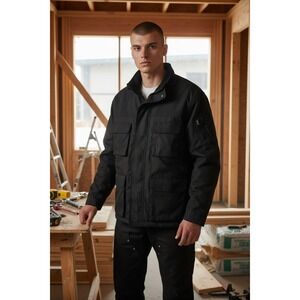 Duluth Trading Co Fire Hose Work Jacket Men's  Heavy Duty Utility Canvas L/Tall